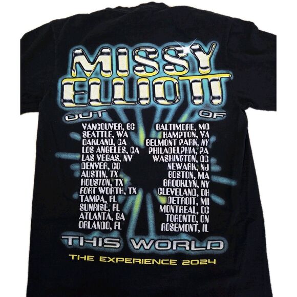 MISSY ELLIOT This World CONCERT Tour 2024 T-Shirt MENS MEDIUM Supa Dupa Fly - Picture 4 of 5